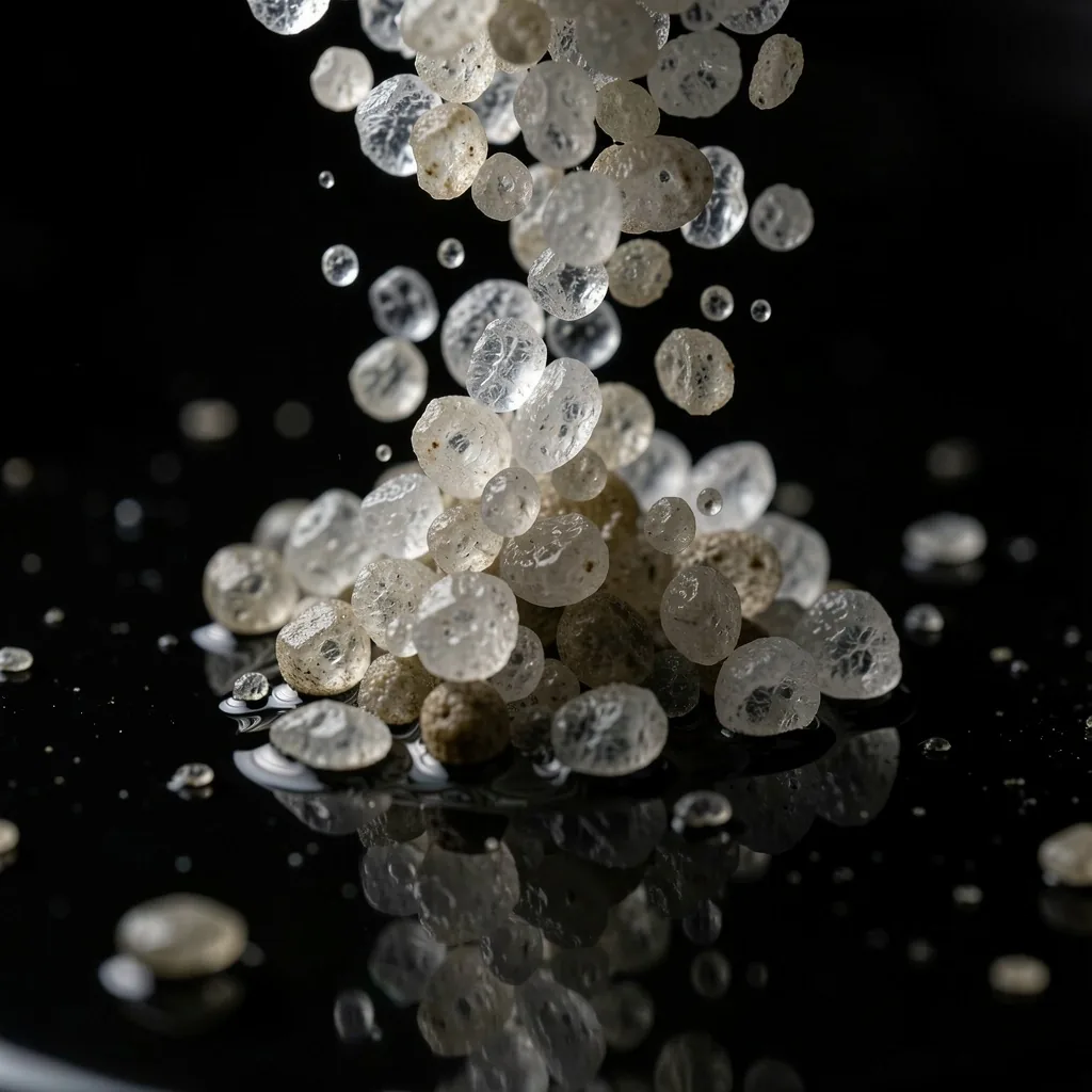 Chelated mineral crystal structure under macro lens
